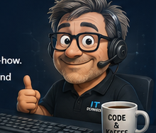 Illustration eines IT-Technikers mit Headset