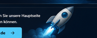 Rakete als Wegweiser zur Hauptseite